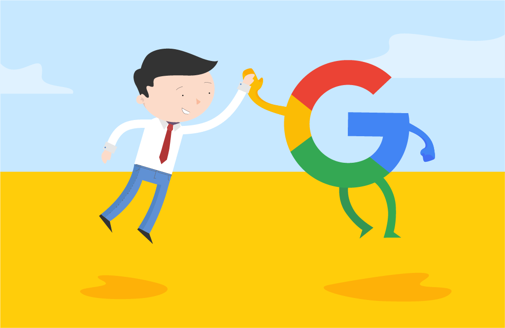 businessman cooperating with google | Elevate Digital